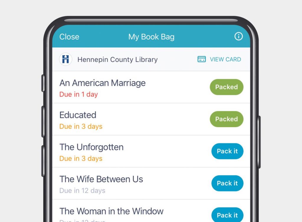 Book due date reminders on the cloudLibrary app