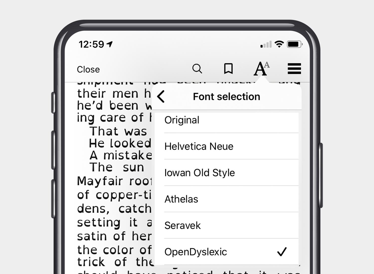 Customizable font on cloudLibrary cirrus