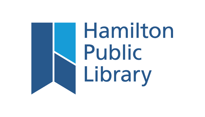 汉密尔顿公共图书馆的标志