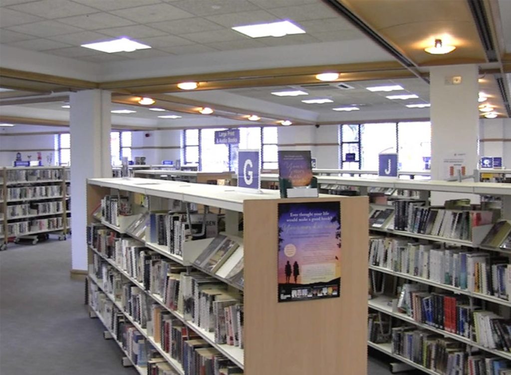 Interior of Peterborough library