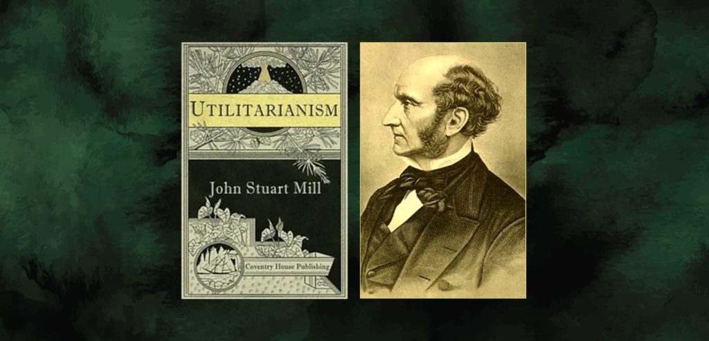 Utilitarianism Book Cover and John Stuart Mill image