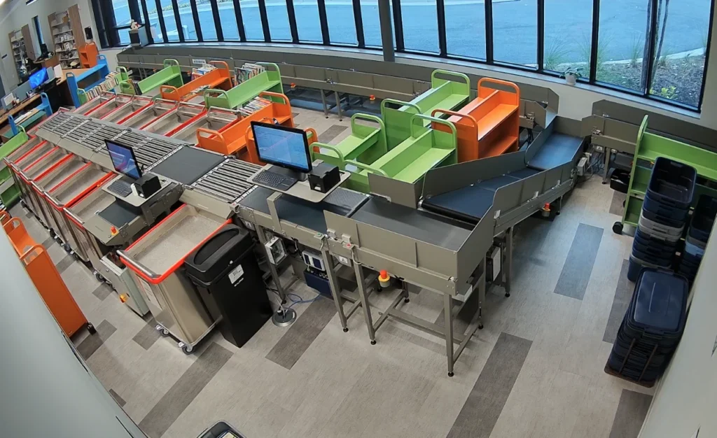 Bibliotheca flexAMH automated materials handling system at Forsyth County Public Library in Georgia