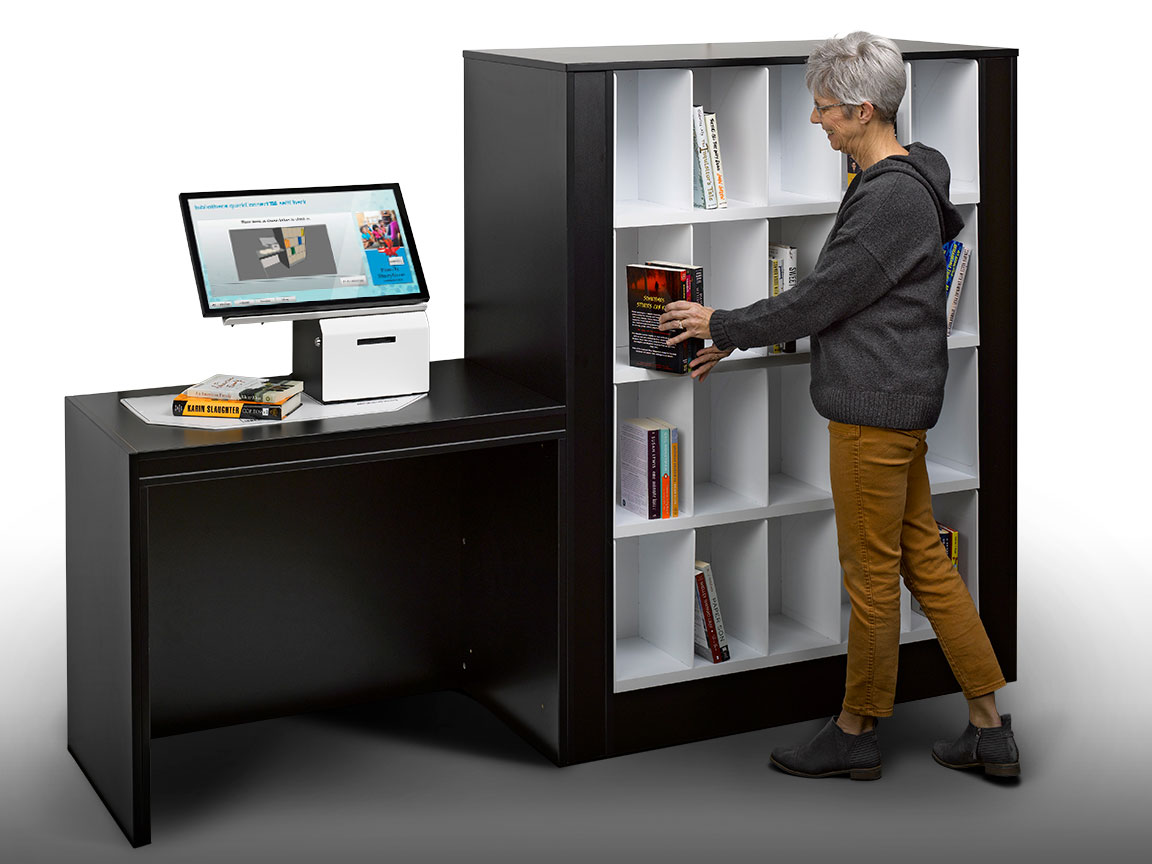 smartShelf borrow being used by a patron